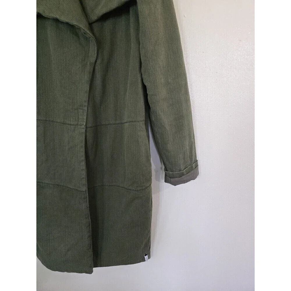 One Teaspoon Chapman Sailor Coat Womens Small Olive Green Oversized Long Duster